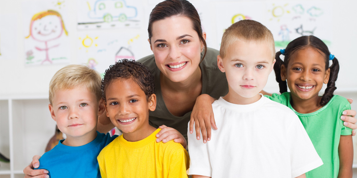 Teacher with a students