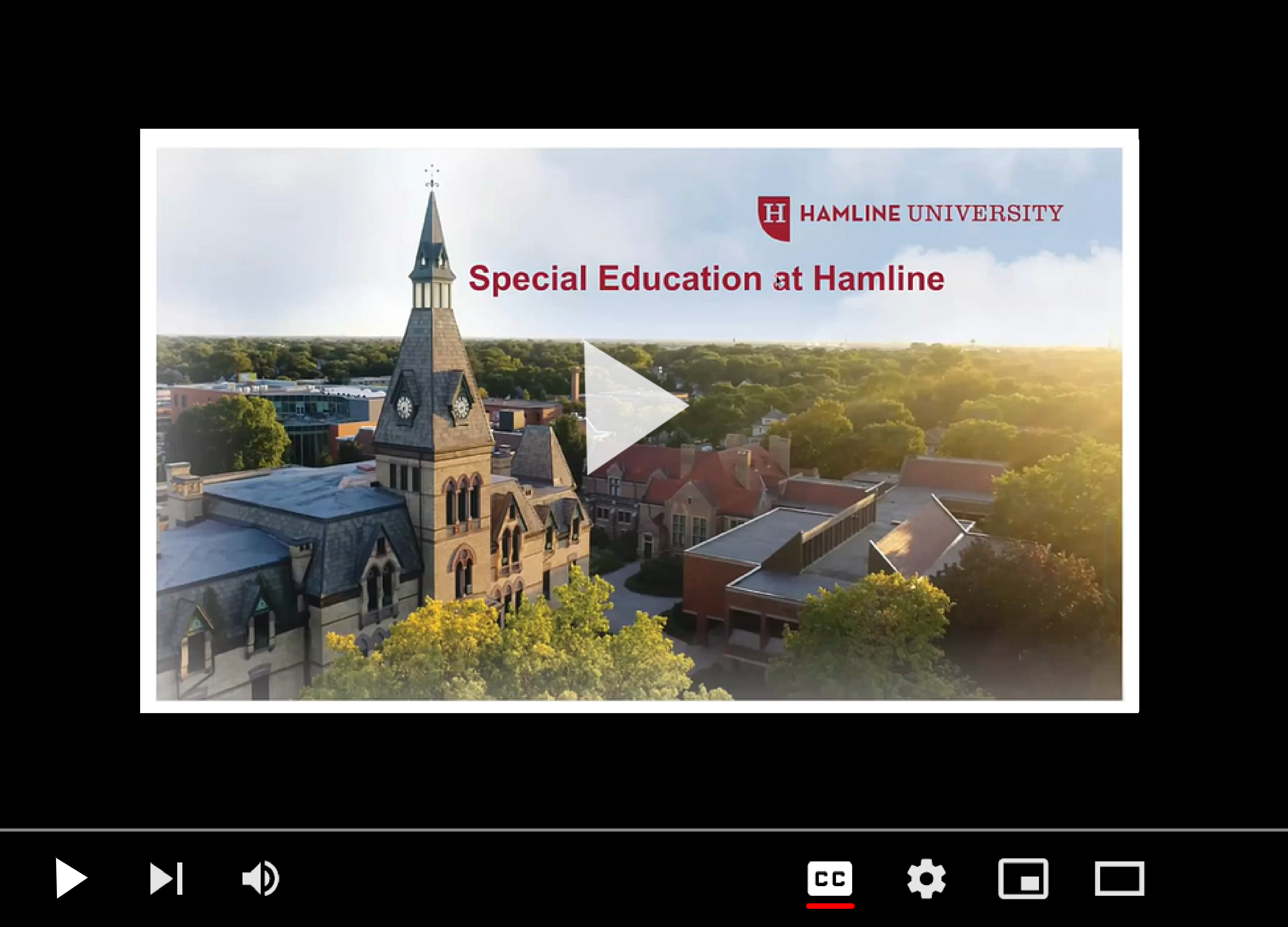 Special Education at Hamline University, video